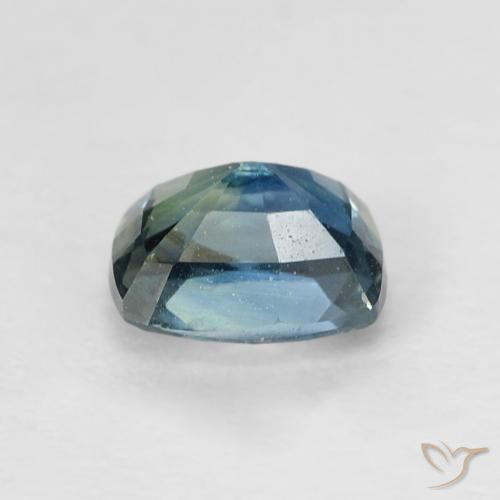 Zaffiro Blu verdastro naturale da 0.64 ct, Cuscino, VVS-VS