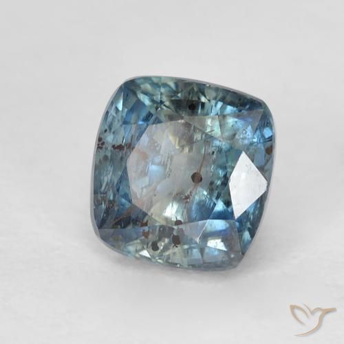 Zaffiro Verde blu naturale da 1.41 ct, Cuscino, VS-SI