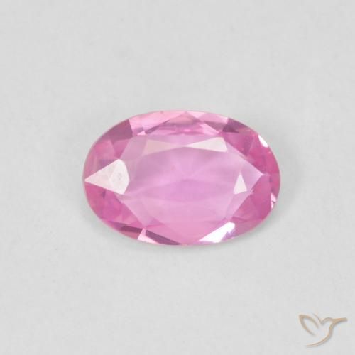 0.44ct Naturale Rosa intenso Zaffiro, Ovale, VVS