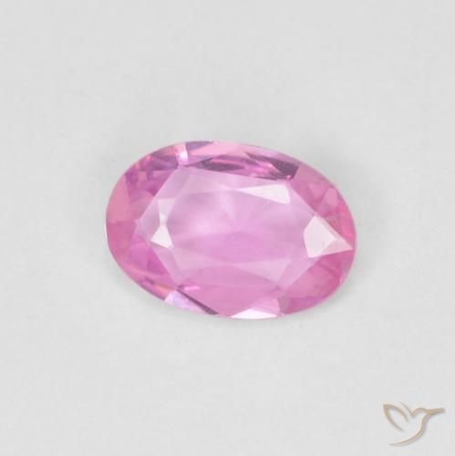 Zaffiro Rosa intenso naturale da 0.44 ct, Ovale, VVS