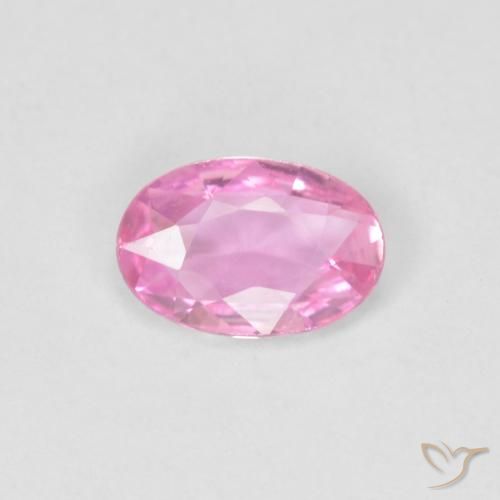 0.40ct Naturale Rosa intenso Zaffiro, Ovale, VVS
