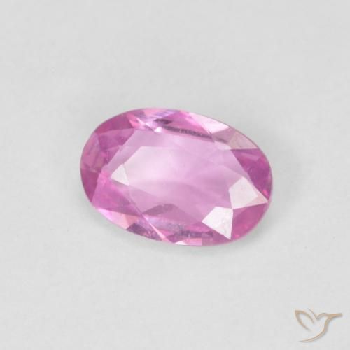 Zaffiro Rosa viola naturale da 0.47 ct, Ovale, VVS