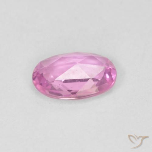 Zaffiro Rosa viola naturale da 0.47 ct, Ovale, VVS