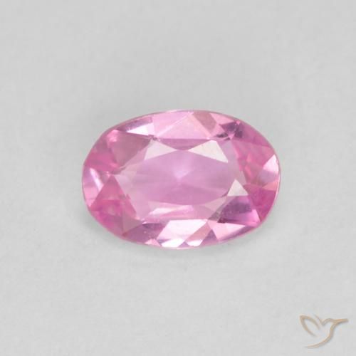 0.48ct Naturale Rosa hot Zaffiro, Ovale, VVS