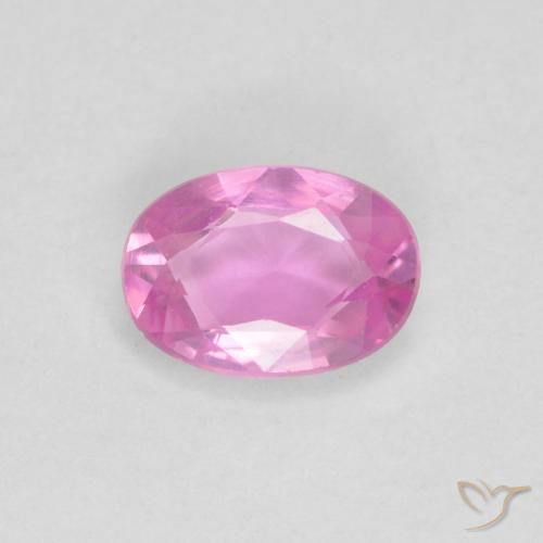 0.52ct Naturale Rosa hot Zaffiro, Ovale, VVS, Photo A