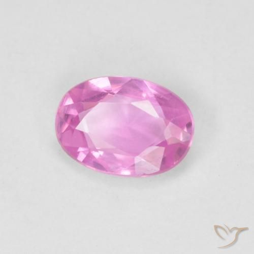 Zaffiro Rosa hot naturale da 0.52 ct, Ovale, VVS