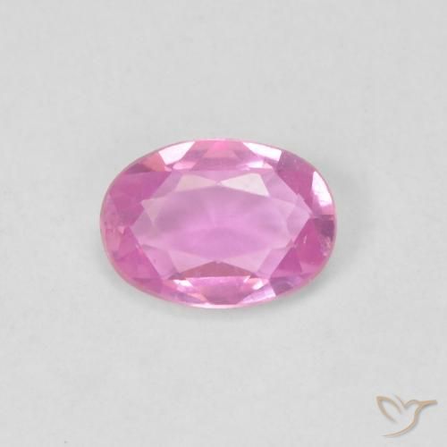 Zaffiro Rosa naturale da 0.46 ct, Ovale, VVS