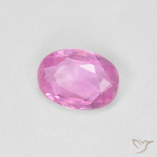 Zaffiro Rosa naturale da 0.46 ct, Ovale, VVS