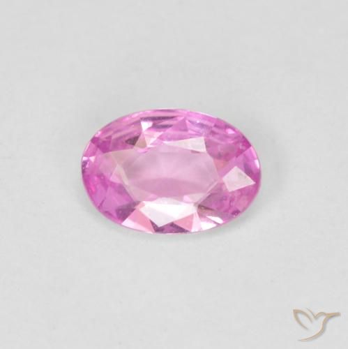 0.37ct Naturale Rosa porpora chiaro reale Zaffiro, Ovale, VVS