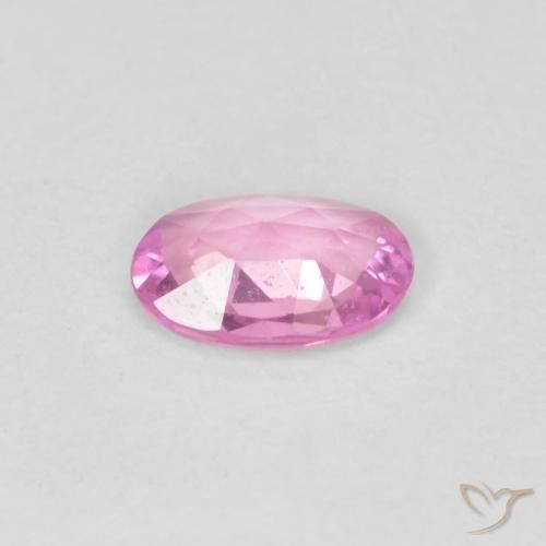 Zaffiro Rosa porpora chiaro reale naturale da 0.37 ct, Ovale, VVS