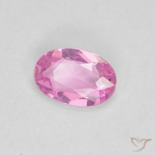 Zaffiro Rosa naturale da 0.45 ct, Ovale, VVS