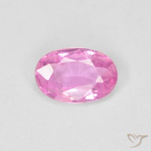 Zaffiro Rosa hot naturale da 0.44 ct, Ovale, VVS