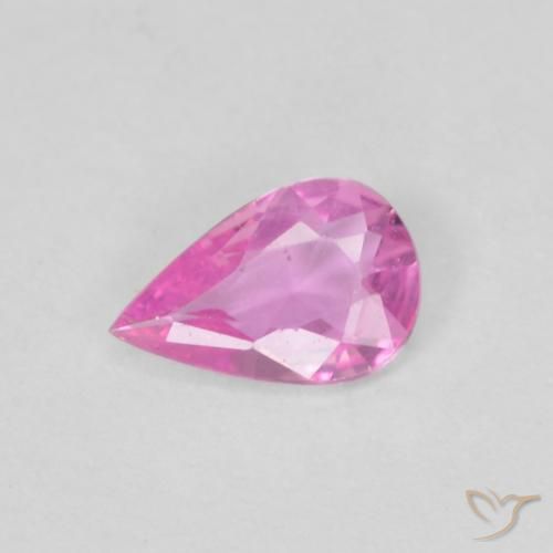 0.31ct Naturale Viola intenso Zaffiro, Forma a pera, VVS