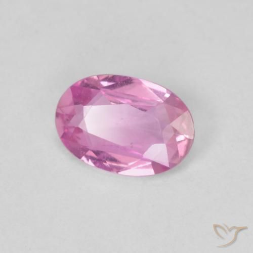 Zaffiro Viola-Rosa naturale da 0.38 ct, Ovale, VVS-VS