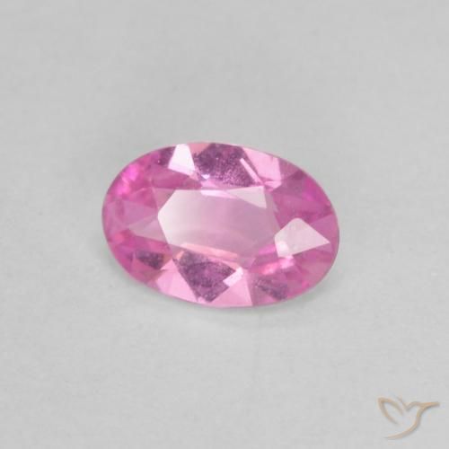 Zaffiro Viola rosato brillante naturale da 0.38 ct, Ovale, VVS-VS