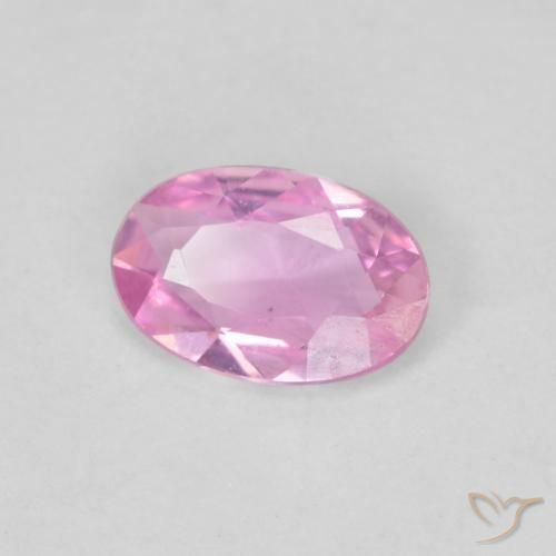 Zaffiro Viola rosato brillante naturale da 0.40 ct, Ovale, VVS-VS