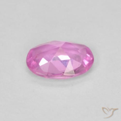 Zaffiro Viola rosato brillante naturale da 0.47 ct, Ovale, VVS-VS