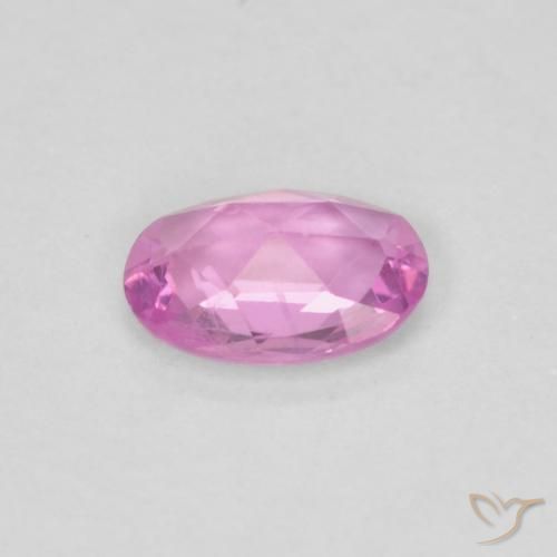 Zaffiro Viola rosato brillante naturale da 0.43 ct, Ovale, VVS-VS