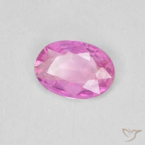 Zaffiro Viola-Rosa naturale da 0.39 ct, Ovale, VVS-VS
