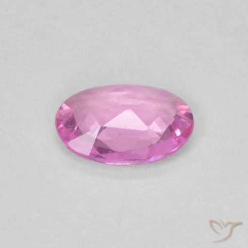 Zaffiro Viola-Rosa naturale da 0.39 ct, Ovale, VVS-VS