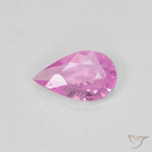 0.26ct Naturale Viola rosato brillante Zaffiro, Forma a pera, VS