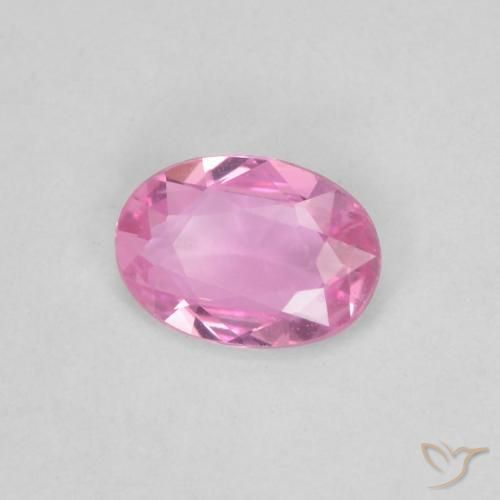 Zaffiro Rosa medio naturale da 0.40 ct, Ovale, VVS
