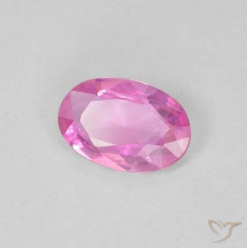 Zaffiro Rosa porpora reale naturale da 0.39 ct, Ovale, VVS
