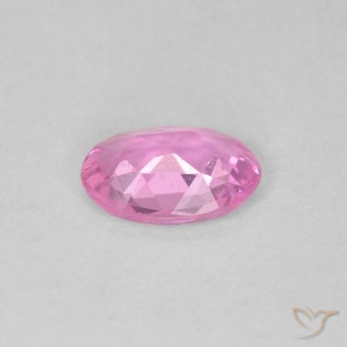 Zaffiro Rosa porpora reale naturale da 0.38 ct, Ovale, VVS