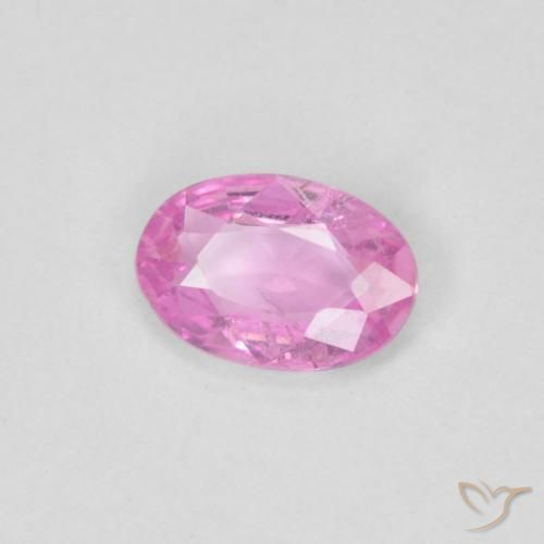 Zaffiro Rosa porpora reale naturale da 0.36 ct, Ovale, VVS