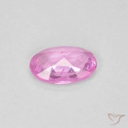 Zaffiro Rosa porpora reale naturale da 0.36 ct, Ovale, VVS