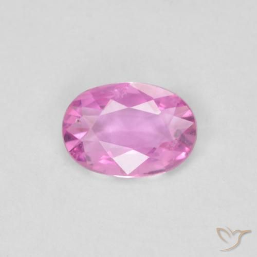 0.38ct Naturale Rosa intenso Zaffiro, Ovale, VVS