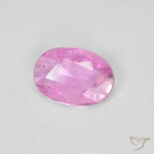Zaffiro Rosa intenso naturale da 0.38 ct, Ovale, VVS