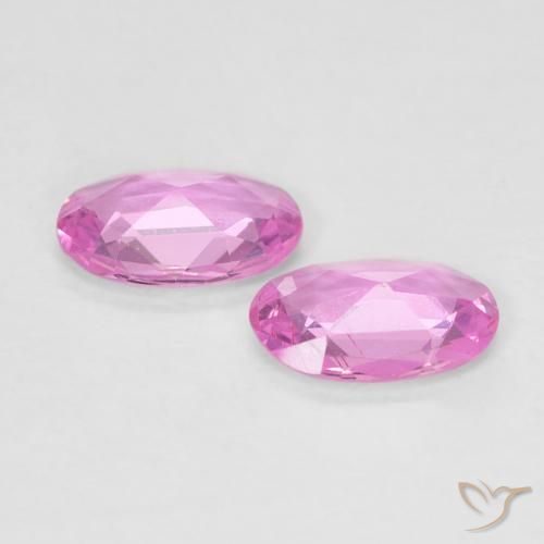Gemme di Zaffiro Rosa naturale da 0.75 ct, Ovale, VVS-VS