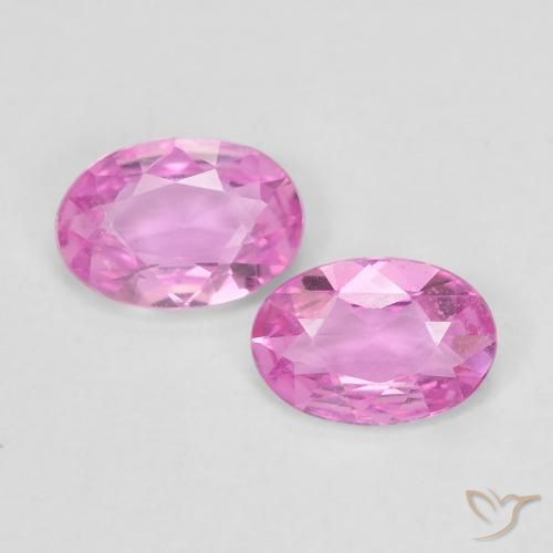 0.81ctw Naturale Rosa Zaffiro, Ovale, VVS-VS