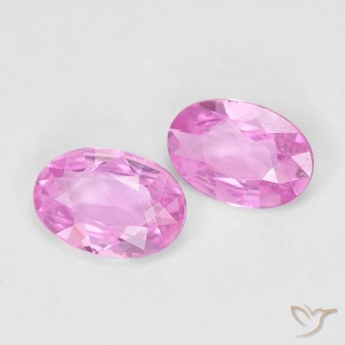 Gemme di Zaffiro Rosa naturale da 0.81 ct, Ovale, VVS-VS