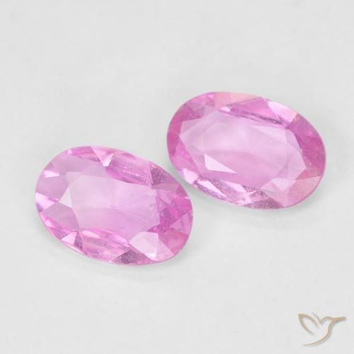 Gemme di Zaffiro Rosa chiaro naturale da 0.85 ct, Ovale, VS