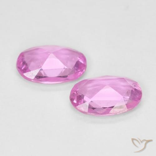 Gemme di Zaffiro Rosa chiaro naturale da 0.85 ct, Ovale, VS