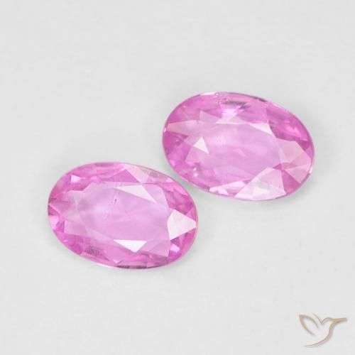 Gemme di Zaffiro Rosa hot naturale da 0.72 ct, Ovale, VS