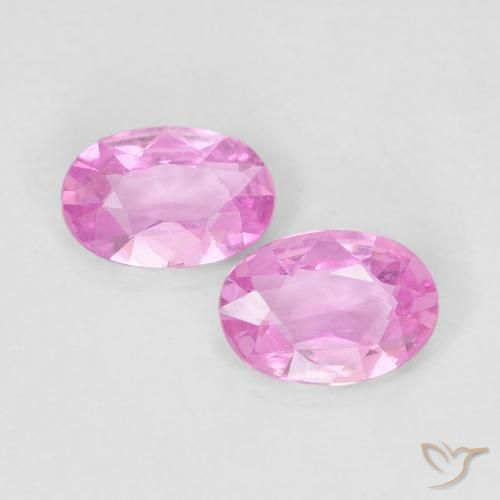 0.72ctw Naturale Viola-Rosa Zaffiro, Ovale, VS