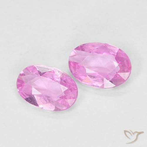 Gemme di Zaffiro Viola-Rosa naturale da 0.72 ct, Ovale, VS