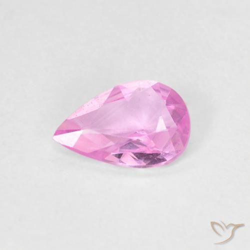 0.29ct Naturale Viola-Rosa Zaffiro, Forma a pera, VVS