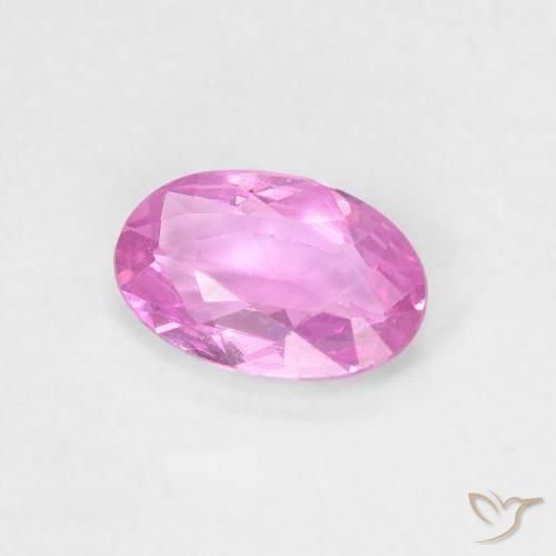 Zaffiro Viola rosato brillante naturale da 0.46 ct, Ovale, VVS