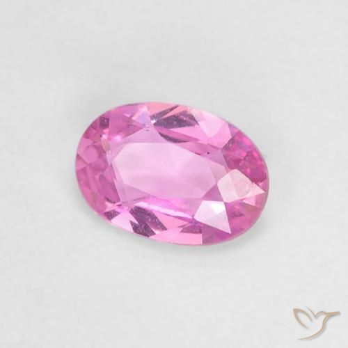 Zaffiro Viola rosato brillante naturale da 0.47 ct, Ovale, VVS