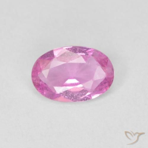 0.41ct Naturale Rosa porpora chiaro reale Zaffiro, Ovale, VS