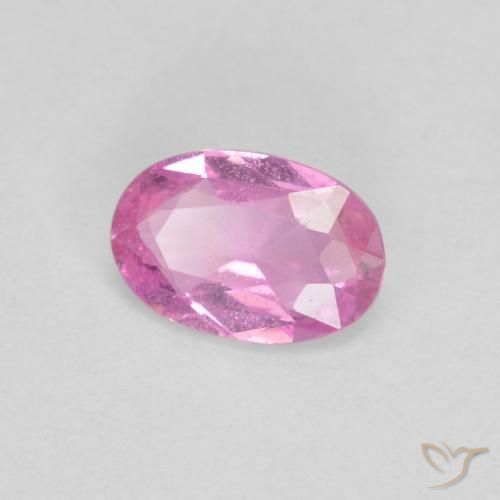 Zaffiro Rosa porpora chiaro reale naturale da 0.41 ct, Ovale, VS
