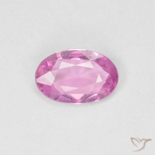 0.38ct Naturale Rosa hot Zaffiro, Ovale, VVS