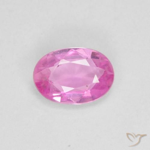 0.50ct Naturale Rosa Zaffiro, Ovale, VVS-VS