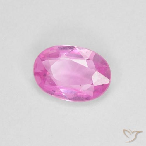 Zaffiro Rosa naturale da 0.50 ct, Ovale, VVS-VS