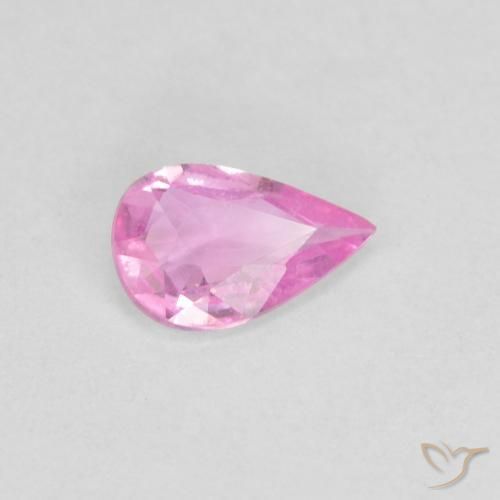Zaffiro Rosa hot naturale da 0.30 ct, Forma a pera, VS
