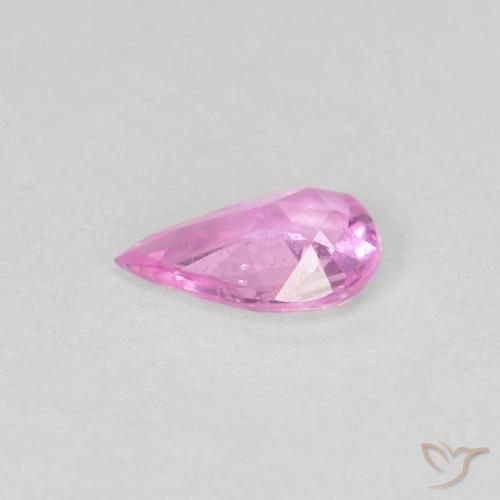 Zaffiro Rosa hot naturale da 0.30 ct, Forma a pera, VS